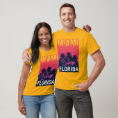 Miami Florida Palm Trees Sunset 90s Reizen T-shirt (Unisex)