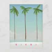 Miami, florida palmreisposter. briefkaart (Voorkant)