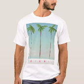 Miami, florida palmreisposter. t-shirt (Voorkant)