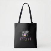 Miami, Florida, Palms, Grey, Cool Tote Bag (Voorkant)