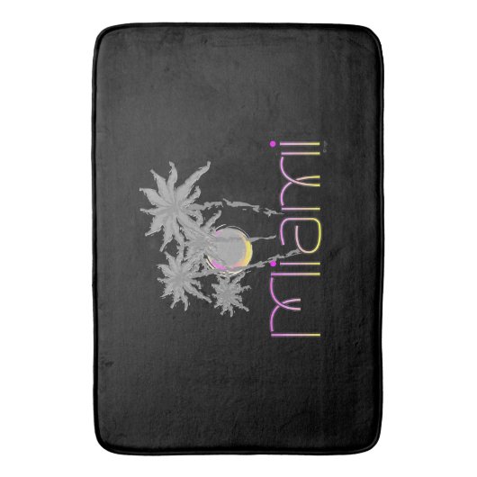 Miami, Florida Palms Modern Cool Badmat (Voorkant Verticaal)