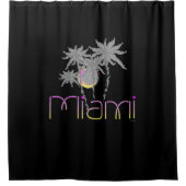 Miami, Florida Palms Modern Cool Douchegordijn (Voorkant)