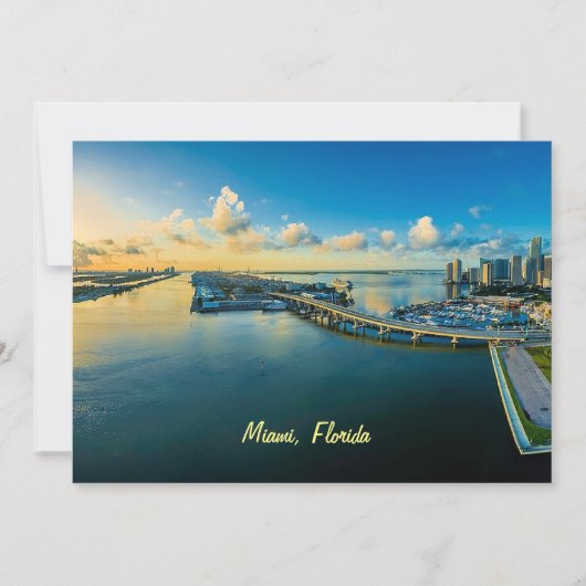 Miami, Florida, panoramic view, Feestdagenkaart (Voorkant)