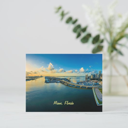 Miami, Florida, panoramisch uitzicht, Briefkaart (Staand voorkant)
