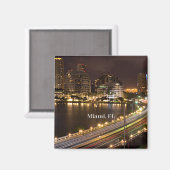 Miami, Florida panoramisch uitzicht Magneet (Voorkant / Achterkant)