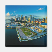 Miami, Florida, panoramisch uitzicht, Magneet (Voorkant)