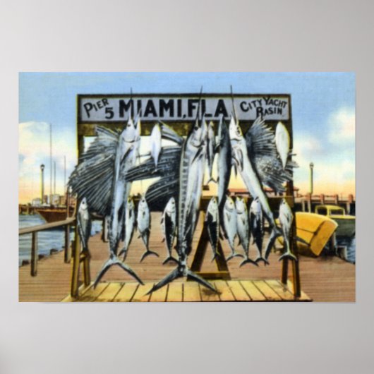 Miami Florida Pier 5 Poster (Voorkant)