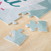 Miami Florida Pink Flamingo - Retro Travel Legpuzzel (Zijkant)