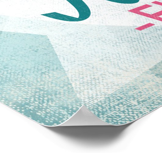 Miami Florida Pink Flamingo -  Retro Travel Poster (Hoek)