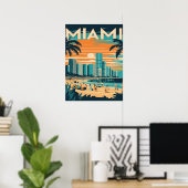 Miami Florida Poster (Thuiskantoor)