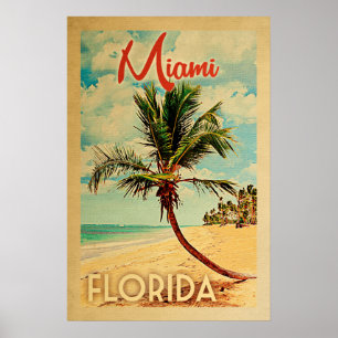 Miami Florida Poster  palmboom