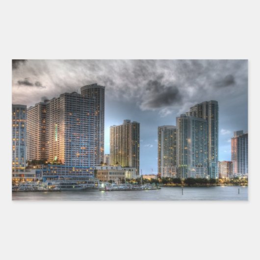Miami, Florida Rechthoekige Sticker (Voorkant)