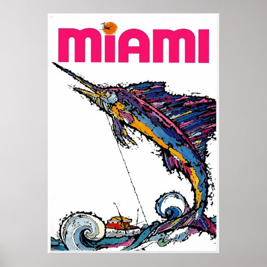 Miami, Florida reisposter Poster (Voorkant)