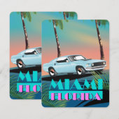 Miami Florida reisposter uit de jaren tachtig (Voorkant / Achterkant)