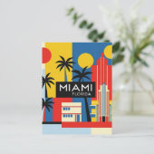 Miami Florida Reizen Briefkaart (Staand voorkant)