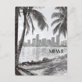 Miami Florida Reizen Briefkaart
