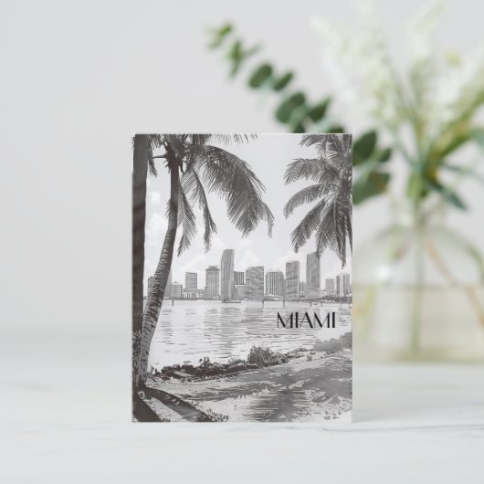 Miami Florida Reizen Briefkaart (Staand voorkant)