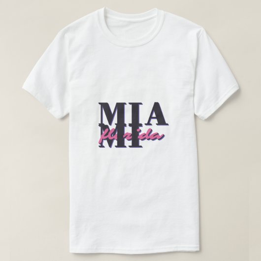 Miami Florida – Retro Bold Typography Graphic T-shirt (Design voorkant)