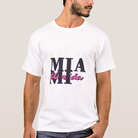 Miami Florida – Retro Bold Typography Graphic T-shirt (Voorkant)