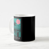 Miami Florida Retro Palm Trees Beach Summe Koffiemok (Voorkant links)