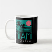 Miami Florida Retro Palm Trees Beach Summe Koffiemok (Links)