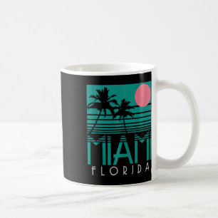 Miami Florida  Retro Palm Trees Beach Summe Koffiemok
