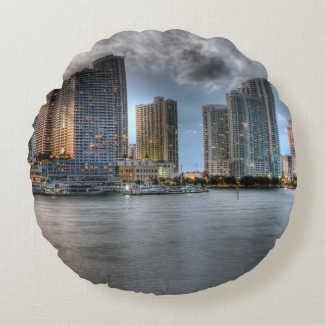 Miami, Florida Rond Kussen (Voorkant)