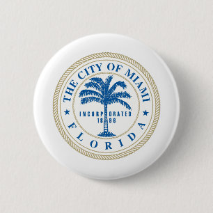 Miami Florida Ronde Button 5,7 Cm