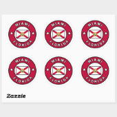 Miami Florida Ronde Sticker (Vel)