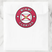 Miami Florida Ronde Sticker (Tas)