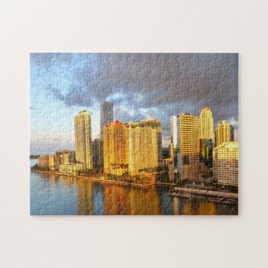 Miami Florida  Silhouet. Legpuzzel (Horizontaal)
