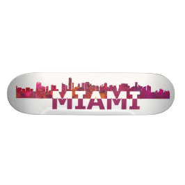 Miami Florida Silhouette Skateboard