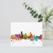 Miami Florida Skyline Briefkaart (Staand voorkant)