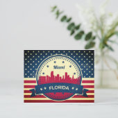 Miami Florida Skyline Briefkaart (Staand voorkant)