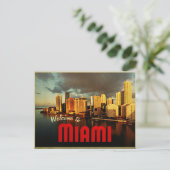 Miami Florida Skyline Briefkaart (Staand voorkant)