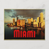 Miami Florida Skyline Briefkaart (Voorkant)