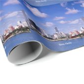 Miami, Florida Skyline Cadeaupapier (Rol Hoek)