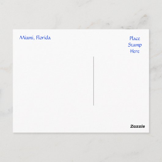 Miami Florida Skyline en Harbour Briefkaart (Achterkant)