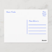 Miami Florida Skyline en Harbour - VS Briefkaart (Achterkant)