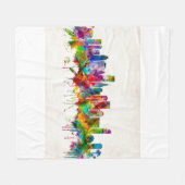 Miami Florida Skyline Fleece Deken (Voorkant (Horizontaal))