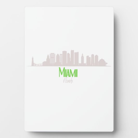 Miami,florida skyline fotoplaat (voorkant)