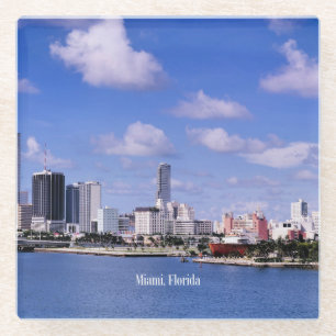Miami, Florida Skyline Glazen Onderzetter