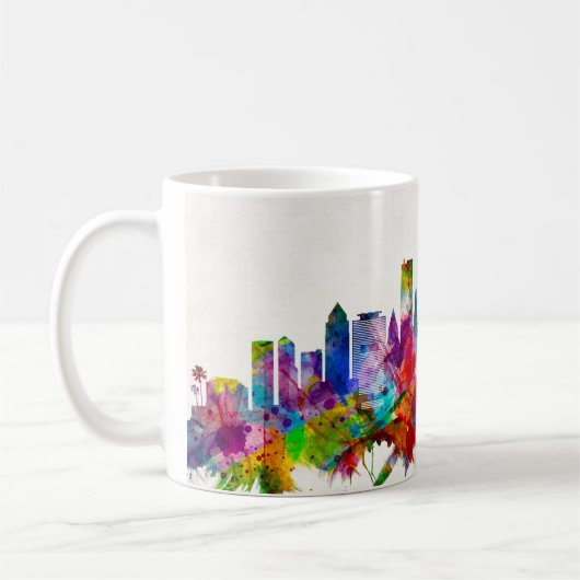 Miami Florida Skyline Koffiemok (Links)