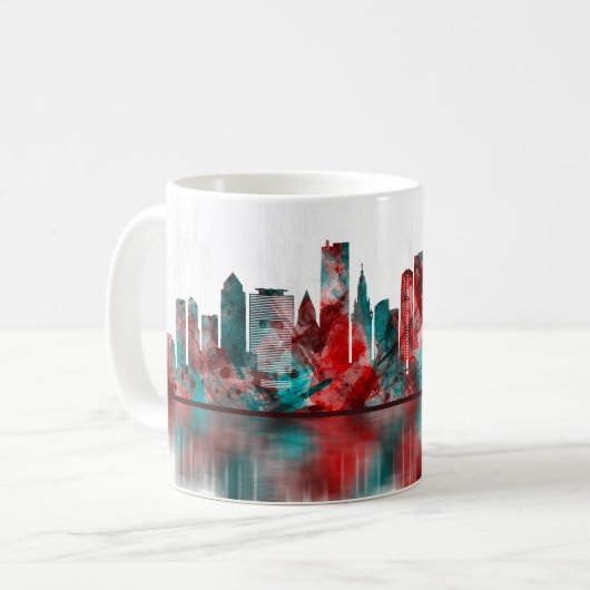 Miami Florida Skyline Koffiemok (Voorkant links)
