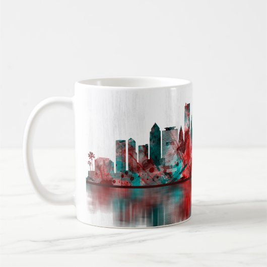 Miami Florida Skyline Koffiemok (Links)