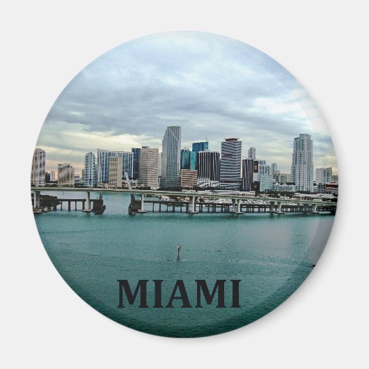 Miami Florida Skyline Magneet (Voorkant)