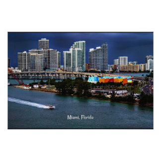 Miami, Florida skyline Perfect Poster