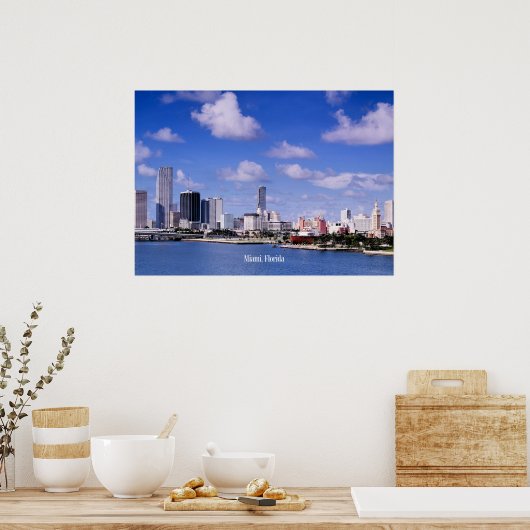 Miami, Florida Skyline Poster (Keuken)