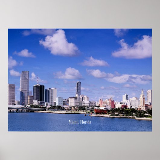 Miami, Florida Skyline Poster (Voorkant)