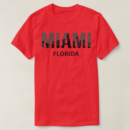 Miami Florida Skyline Pride I T-shirt (Design voorkant)